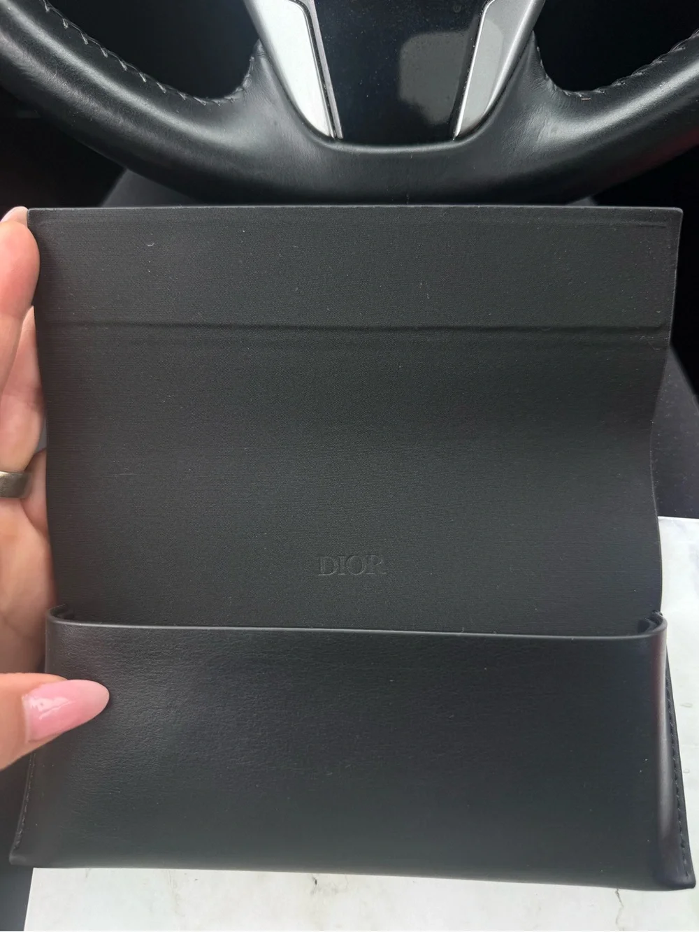 Dior Clear Taupe Women's Optical Glasses with Gold Accents